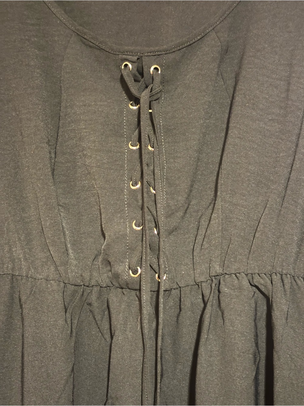 BloomChic Black Gothic Witchy Maxi Dress Dramatic Sleeves - Picture 3 of 4